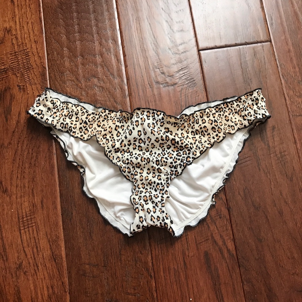 Cheetah Print Ruffle Bikini Bottoms